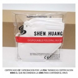 Tapaboca Shen Huang Kn95 Original Certificado Ce 95% Filtro