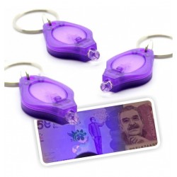 Setx3 Llaveros Probador Billetes Ultravioleta Led Uv