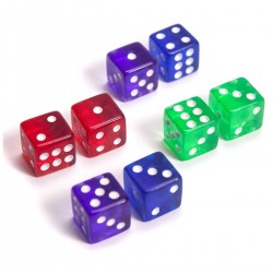 ¡ Kit 8 Dados Traslúcidos 16mm Repuesto Juego Mesa Azar !!