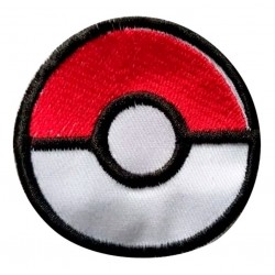 Pokemon Parche Aplique Bordado Pokebola