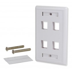 ¡ Tapa Face Plate Cuadruple En Abc Para Red Rj45 !!