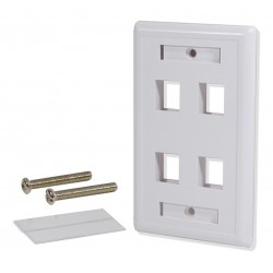 ¡ Tapa Face Plate Cuadruple En Abc Para Red Rj45 Powest !!