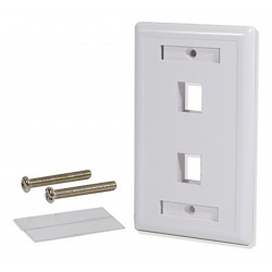 ¡ Tapa Face Plate Doble En Abc Para Red Rj45 Powest !!