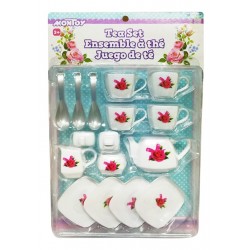 Set De Mini Te Infantil 16pcs Batería Juego Cocina Niñas