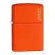 ¡ Encendedor Zippo Colors Logo Orange Matte Lighter Naranja!