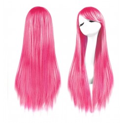 ¡ Peluca Cosplay Lisa 80cm Kanekalon Fucsia !!