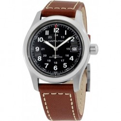Reloj H70455533 Hamilton Khaki Field Auto Hombre Black Dial (Importación USA)