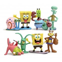 Figuras Coleccionables Bob Esponja Set X 8 Fondo De Bikini