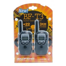 Radio Mini Walkie Talkies Bf T3 X 2 Baofeng Negro 22 Canales
