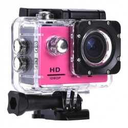 Cámara Deportiva Full Hd 1080p Waterproof 30m Rosada Sports
