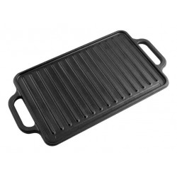 Plancha Para Asar De Hierro Fundido Negro Mate 33 X 21 Cm