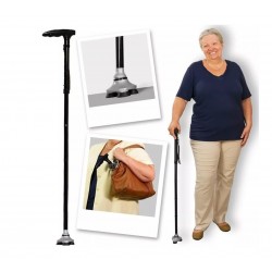 Baston Trusty Cane Plegable Con Luz Led,base Articulada.