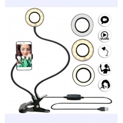 Selfi Aro Luz 9cm Soporte Celular Gancho Bluetooth Tik Tok