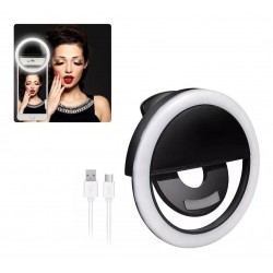 Aro Luz Led Usb Clip Lámpara Celular O Tablet