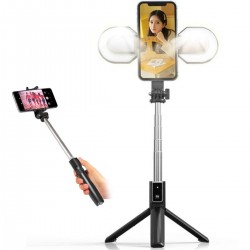 Aro De Luz Led 4 En 1 Monopod Bluetooth Selfie Con Trípode