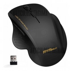 Mouse Inalámbrico Optico Multimedia Gamer Scroll Negro