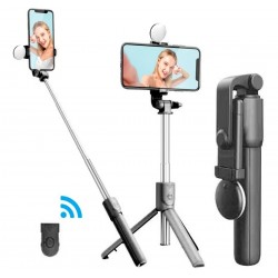 Kit Monopod Bluetooth + Tripode Baston Palo Selfies Celular