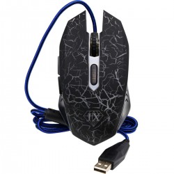 Mouse Gamer Con Cable Usb Óptico 6 Botones 1600 Dpi Scroll