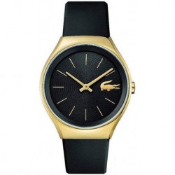 Reloj Lacoste 2000967 Unisex Valencia Black/Gold One Size (Importación USA)
