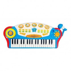 Organeta Piano Luz Micrófono Juguete Niños 37 Teclas Bo-35