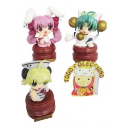 Cuatro Fichas De Ajedrez Del Anime Digi Charat