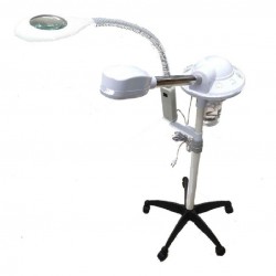 2 En 1 Vapor Facial + Lupa Lámpara L