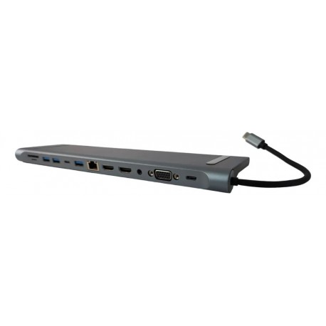 Hub Convertidor Adaptador Multipuerto 12en1 Usb Tipo C Hdmi