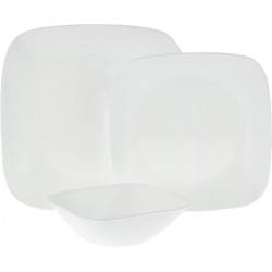 Vajilla Corelle Colección Pure White 12 .pz