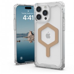 Estuche Funda Forro Uag Pylo Magsafe Apple iPhone 15 Pro Max - Claro / Dorado Antichoque Robusto Resistente Reforzado Certificación De Grado Militar 4.8m De Altura
