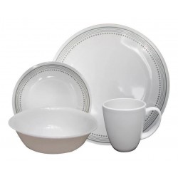 Vajilla Corelle 4 Puestos 16 Piezas Mystic Gray