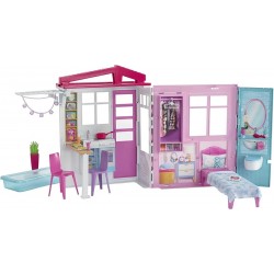 Casa De Muñecas Barbie Juego Portátil Piscina Accesorios