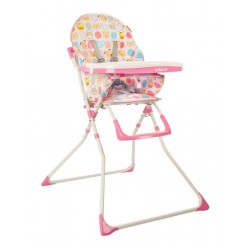 Comedor Para Bebe Silla Alta Candy Infanti Rosada Plegable