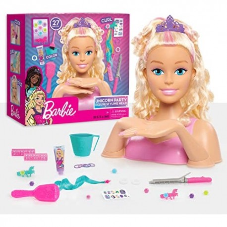 Barbie Unicorn Party - Cabeza De Peinado De Lujo De 27 Piez