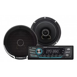 Radio Carro Aiwa Caw 2016bt Bluetooth 7 Color + Parlantes 6'