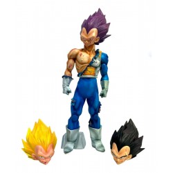 Dragon Ball Vegeta 3 Cabezas Intercambiables Figura En Caja