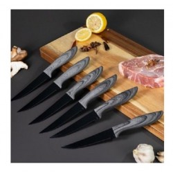 Juego Cuchillo 14 Piezas Con Soprte Negro
