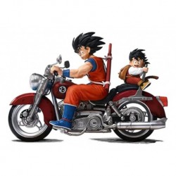 Figura Goku Y Gohan En Moto Dragon Ball Z