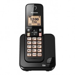 Teléfono Panasonic KX-TGC350 inalámbrico - color negro