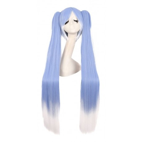 ¡ Peluca Miku 120cm Blanco Azul Extralarga Hatsune Cosplay !