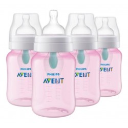 Combo 4 Unidades Biberon Avent Con Valvula Anticolico 9 Oz