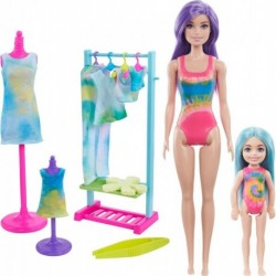 Muñeca Barbie Reveladora De Color + Máquina De Teñido Moda