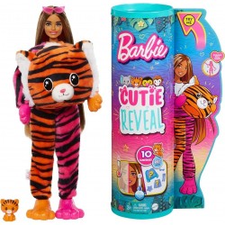 Muñeca Con Disfraz Serie Jungla Barbie Cutie Reveal Tigre