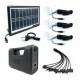 Panel Energia Solar Kit Gdlite 9v 3-7w + 3 Bombillos