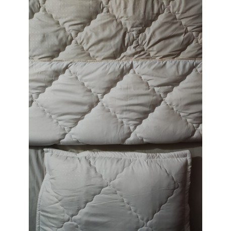 Plumón Nordico Elegante Doble Faz Blanco Cama Sencilla Funda