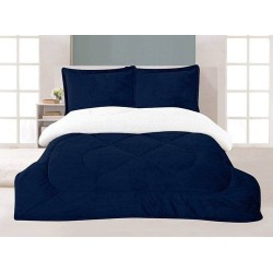 Cobija Cubrelecho Ovejero Unicolor Cama Doble