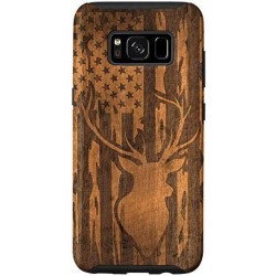 Galaxy S8 Deer Buck Con Bandera En Un Estuche De Fondo Simil