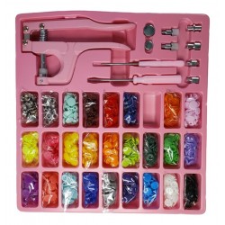 Juego Maquina Manual Broches Presión Pinza Ropa 27 Colores