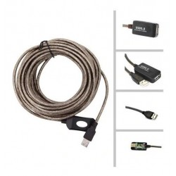 Extension Usb Macho A Hembra Activa 30 Metros Usb 2.0 Oxigen