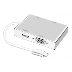 Tipo-c 3.1 Hdmi + Vga + Dvi + Usb3.0 Convertidor Usb-c