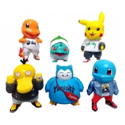 Pokémon Pikachu Snorlax Charmander 6 Figuras En Bolsa